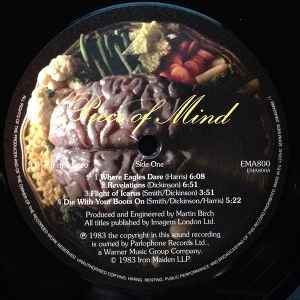 Image of Label Cover of LP - EX/VG+ - IRON MAIDEN, Piece Of Mind (Parlophone; 2564624882, Europe 2014 Reissue, Gatefold, 180 Gram Vinyl), , - 0816042C