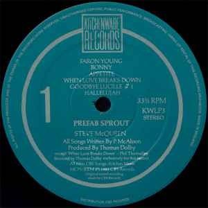 Image of Label Cover of LP - VG/VG - PREFAB SPROUT, Steve McQueen (Kitchenware Records; KWLP3, UK 1985, Home Taping Logo On Rear Of Sleeve, Inner, First Issue), Edge Wear, - 3426081E