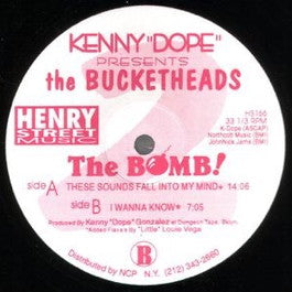 Image of Front Cover of 12" - /G+ - KENNY 'DOPE', The Bomb! (These Sounds Fall Into My Mind) (Henry Street Music; HS 166, US 1994, Plain Sleeve), lots of fine surface marks, - 3346359S