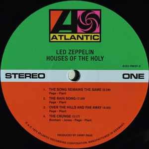 Image of Label Cover of LP - VG+/EX - LED ZEPPELIN, Houses Of The Holy (Atlantic Orange & Green; 8122796573, Europe 2014 Reissue, Gatefold, Insert, No Obi. 180 Gram Vinyl), , - 1626150E