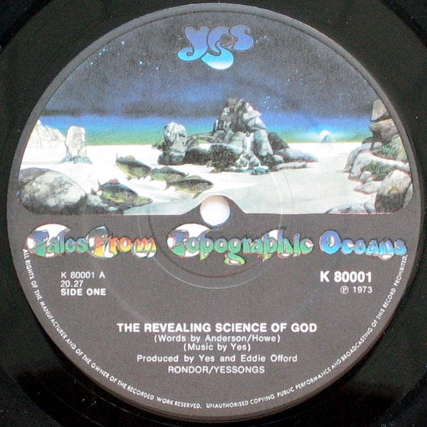 Image of Label Cover of 2xLP - VG/VG+ - YES, Tales From Topographic Oceans (Atlantic; K80001, UK 1973, Gatefold), Light marks only. Edge and ring wear., - 2546284S
