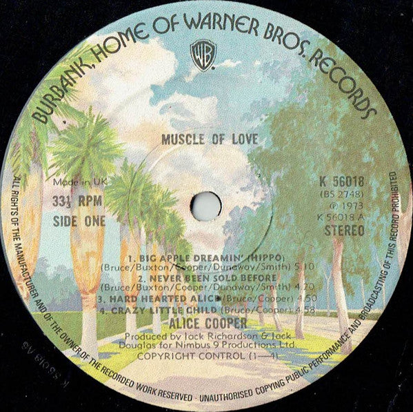 Image of Label Cover of LP - VG/VG - ALICE COOPER, Muscle Of Love (Warner Bros. Records; K56018, UK 1973, Box Set, Inner & Insert, Housed In Cardboard Sleeve.), , - 2946089S
