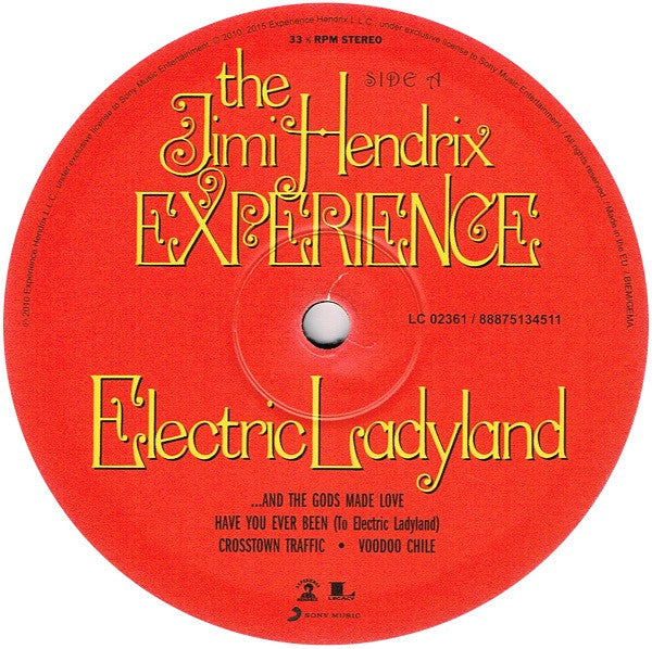Image of Label Cover of 2xLP - NEW/NEW - THE JIMI HENDRIX EXPERIENCE, Electric Ladyland (Experience Hendrix; 88875134511, Europe 2015 Reissue, Gatefold, Booklet), , - 6016053C