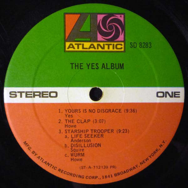 Image of Label Cover of LP - VG/VG - YES, The Yes Album (Atlantic; SD 8283, US 1971, Gatefold, Presswell Pressing), , - 1626242E
