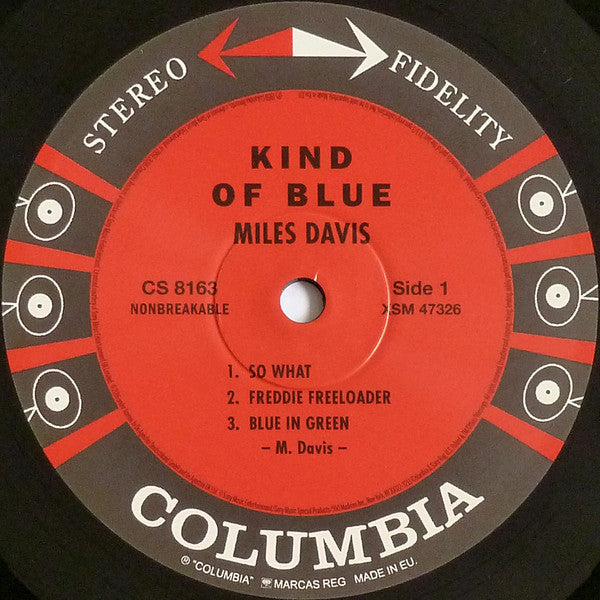 Image of Label Cover of LP - VG/G+ - MILES DAVIS, Kind of Blue (DeAgostini / Columbia; CS 8163, UK 2016 Reissue, Booklet, 180 Gram Vinyl, Stereo), Compression/storage marks., - 4316767C