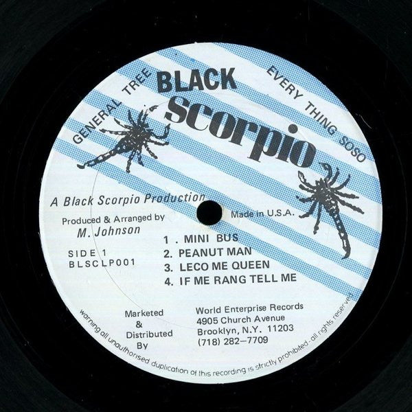 Image of Label Cover of LP - VG/G+ - GENERAL TREE, Everything Soso (Black Scorpio; BLSCLP 001, US 1985), Close To VG, Edge Wear, - 3746341S