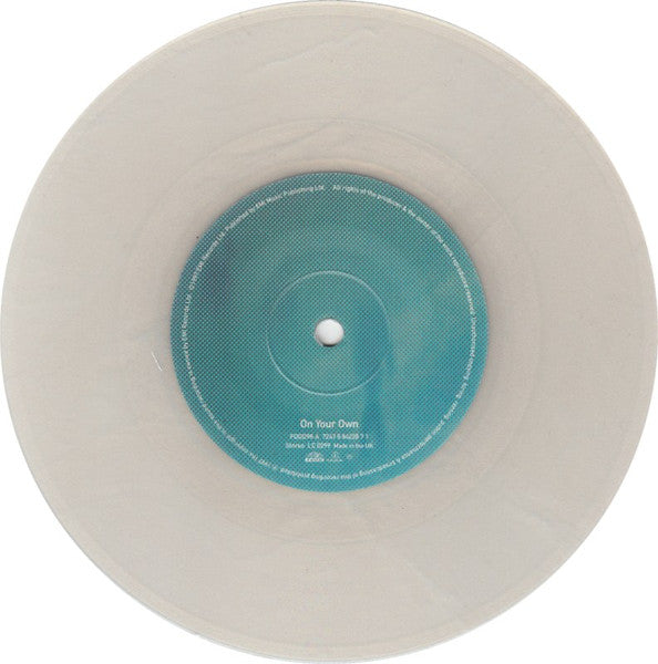 Image of Label Cover of 7" - VG+/VG+ - BLUR, On Your Own (Food; FOOD 98, UK 1997, Hype Stickered Sleeve, Clear White Vinyl), , - 3316192C