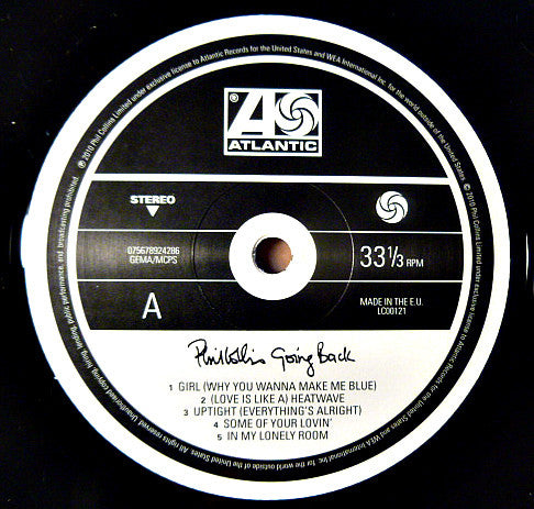 Image of Label Cover of 2xLP - EX/EX - PHIL COLLINS, Going Back (Atlantic; 075678924286, Europe 2010, 2 Inners), , - 4026034E