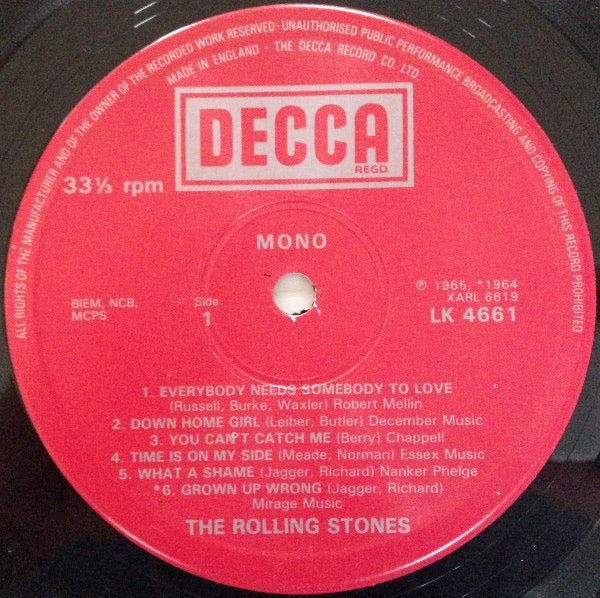 Image of Label Cover of LP - VG+/VG+ - THE ROLLING STONES, No 2 (Decca Red Boxed; LK 4661, UK 1982 Reissue, Non Flipback, Mono, Unboxed BIEM NCB), Strong VG+, - 3026126E