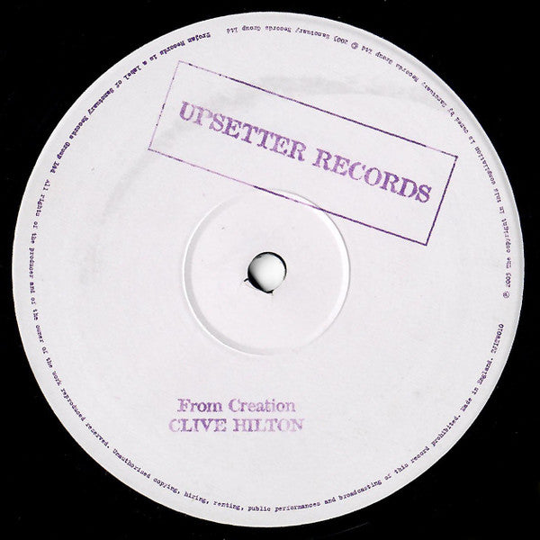 Image of Label Cover of 12" - VG/VG+ - CLIVE HYLTON / THE UPSETTERS, From Creation / Satta Dub (Trojan Records; TJTW010, UK 2003 Reissue, Stickered Company Sleeve), Light wear on sleeve. WOL., - 1616210C