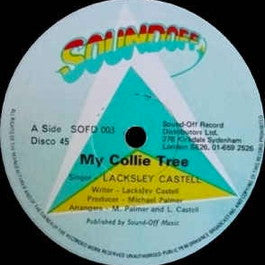 Image of Front Cover of 12" - VG+/VG+ - LACKSLEY CASTELL / RISING SUN, My Collie Tree / Stop Cheating (Sound Off Records; SOFD 003, UK 1980s, Company Sleeve), Lovely copy, plays EX. Light storage wear on company sleeve., - 3016080C