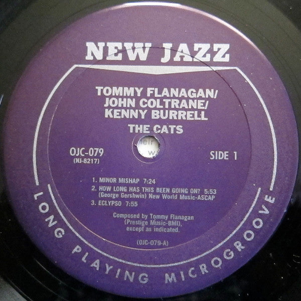 Image of Label Cover of LP - VG/VG+ - TOMMY FLANAGAN, JOHN COLTRANE, KENNY BURRELL, IDREES SULIEMAN, The Cats (Prestige; OJC-079, US 1983 Reissue), , - 4126005E
