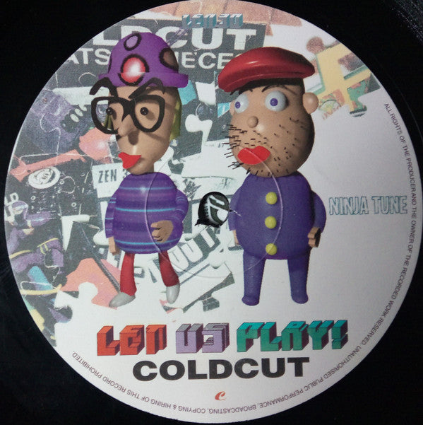 Image of Label Cover of 2xLP - VG+/VG - COLDCUT, Let Us Play! (Ninja Tune; ZEN 30, UK 1997, Gatefold, 2 Inners), Strong VG, light marks only, - 3526250E