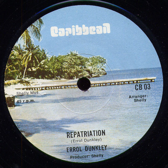 Image of Front Cover of 7" - /G+ - ERROL DUNKLEY, I'm Going To Sit Right Down & Cry / Repatriation (Caribbean; CB 03, UK 1974, Solid Centre), Lots of light marks, plays through fine. Clean labels., - 2316176C