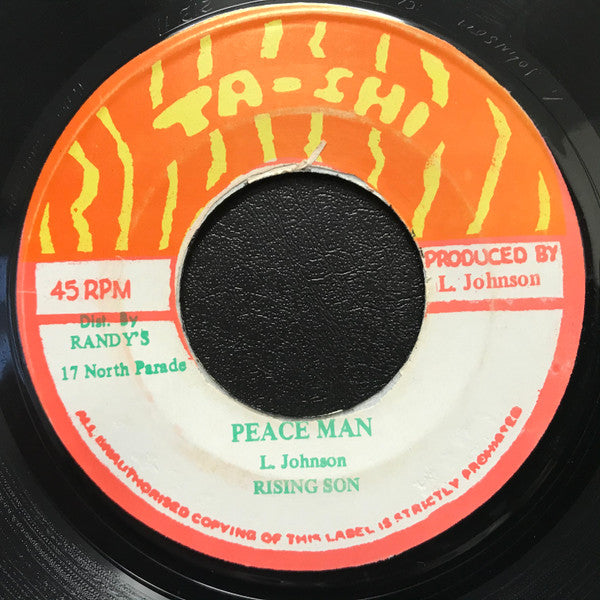 Image of Front Cover of 7" - /VG - RISING SON, Peace Man (Ta-Shi; , Jamaica 1970s), , - 2556103S
