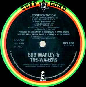 Image of Label Cover of 4625051E: LP - BOB MARLEY & THE WAILERS, Confrontation (Island Records / Tuff Gong; ILPS 9760, UK 1983, Gatefold, Company Inner) VG+/EX