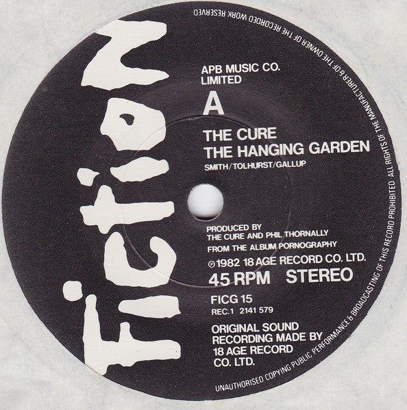 Image of Label Cover of 2x7" - VG/VG+ - THE CURE, A Single (Fiction Records; FICG 15, UK 1982, Gatefold), Strong VG+, Edge And Ring Wear, - 2526488E