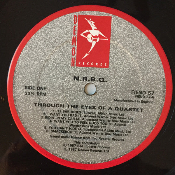 Image of Label Cover of 3645397S: LP - NRBQ, Through The Eyes Of A Quartet (Demon Records; FIEND 57, UK 1987) Faint ring wear and staining. VG/VG+