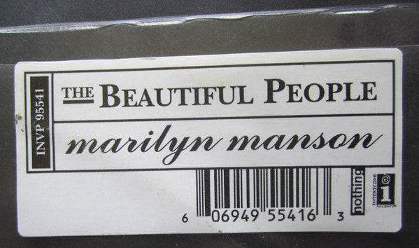 Image of Label Cover of 10" - VG/VG - MARILYN MANSON, The Beautiful People (Nothing Records; INVP95541, UK 1997, Picture Disc), , - 3126013E