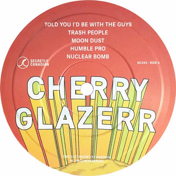 Image of Label Cover of LP - VG+/VG+ - CHERRY GLAZERR, Apocalipstick (Secretly Canadian; SC345, US 2017, Inner, Red And White Splatter Vinyl), , - 0926186E