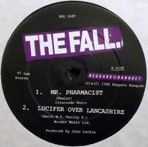 Image of Label Cover of 12" - VG/VG - THE FALL, Mr. Pharmacist (Beggars Banquet; BEG168, UK 1986, Picture Sleeve), Hairlines, - 4246361S