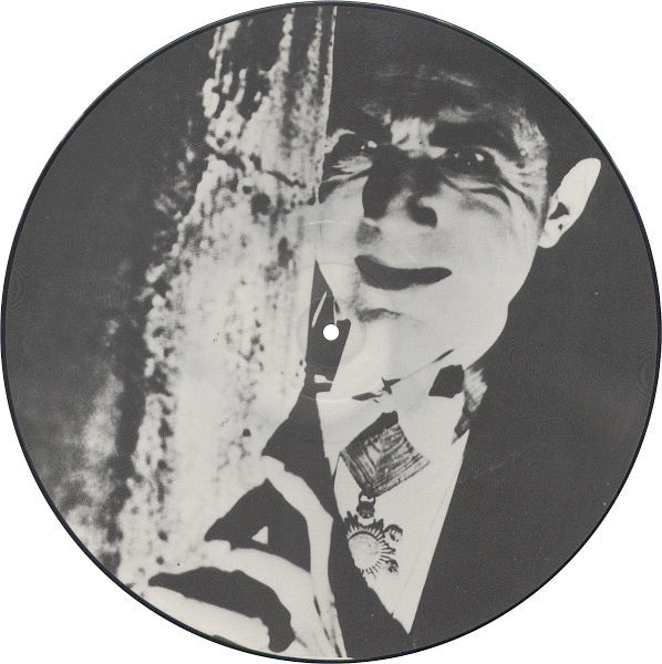 Image of Back Cover of 12" - /VG - BAUHAUS, Bela Lugosi's Dead (Small Wonder; TEENY2, UK 1988 Reissue, Picture Disc), Nice & flat, Some wispy marks when held to strong light, Plays well. In clean picture disc plastic sleeve, - 4116248C