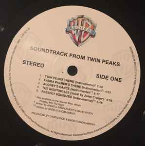 Image of Label Cover of LP - NEW/NEW - ANGELO BADALAMENTI, Music From Twin Peaks (Warner ; 081227940300, UK 2017 Reissue), , The soundtracks to the original series of David Lynch s groundbreaking television series Twin Peaks is re-released to celebrate the anticipated revival of the show. Most fans of the show would agree that the music played one of the most fundamental roles in the series and helped establish the haunting, dreamlike nature of it. American composer Angelo Badalamenti was enlisted by Lynch