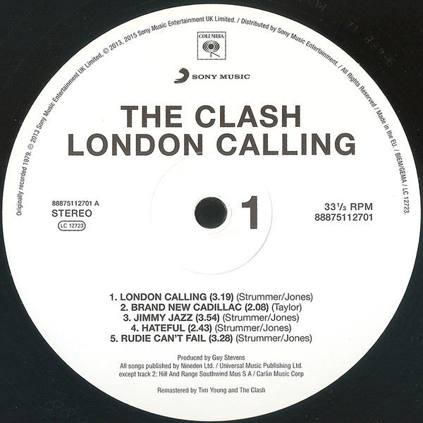 Image of Label Cover of 2xLP - VG+/VG+ - THE CLASH, London Calling (Columbia; 88875112701, Europe 2015 Reissue, 2 Inners, 180 Gram Vinyl), , - 3446277S