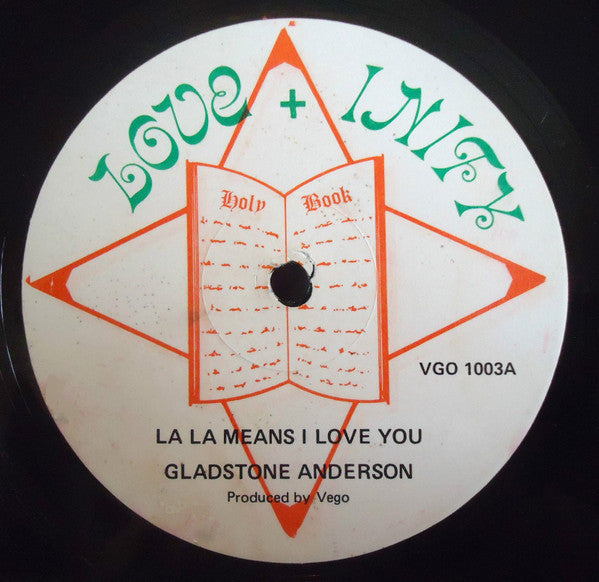 Image of Front Cover of 12" - /G+ - GLADSTONE ANDERSON / CHOSEN FEW, La La Means I Love You / Love Between A Boy & Girl (Love + Unity ; VGO 1003, UK 1980s), Lots of light marks, - 2746092S