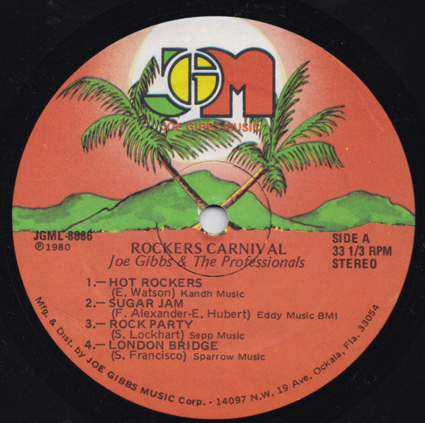 Image of Label Cover of LP - G+/VG - JOE GIBBS AND THE PROFESSIONALS, Rockers Carnival (joe gibbs music; JGML-8086, US 1980), Signs of ringwear, selotape, & writing on sleeve. Viny VG with some hairlines that don't affect play., - 4026364E
