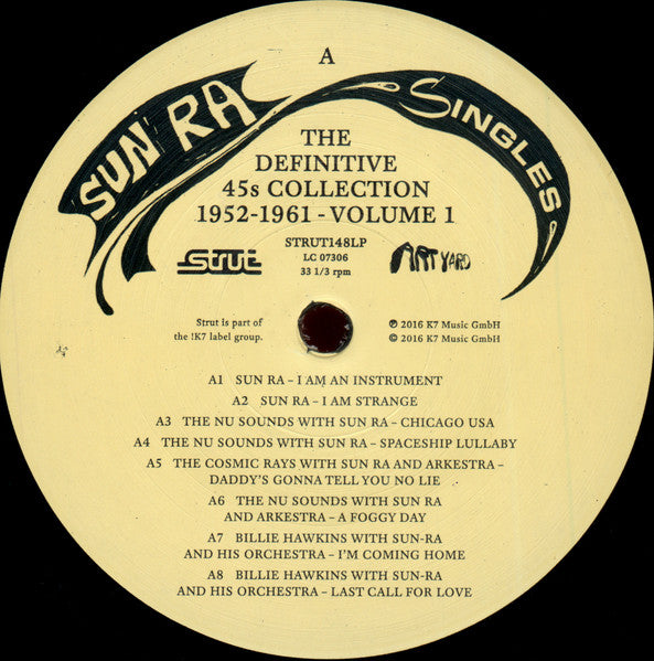 Image of Label Cover of 3xLP - NEW/NEW - SUN RA, Singles Volume 1: Definitive 45s Collection 1952-1961 (Strut; STRUT148LP, Europe 2016, Gatefold), , - 3356309S