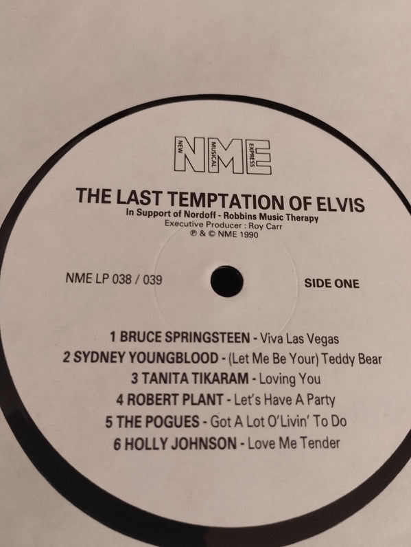 Image of Label Cover of 3825032E: 2xLP - VARIOUS, The Last Temptation Of Elvis (New Musical Express ; NME LP 038/039, UK 1990, Gatefold) VG/VG+