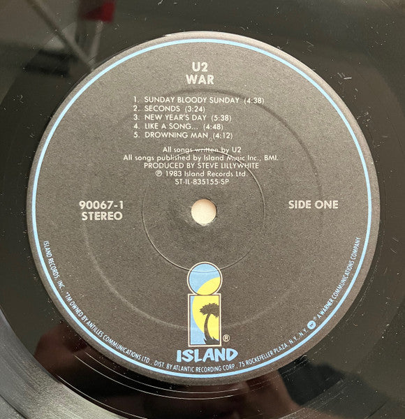 Image of Label Cover of LP - VG+/VG+ - U2, War (Island; 90067-1, US 1984 Reissue, Gatefold, Black Label, SP Matrix), Very light wear., - 2646151S