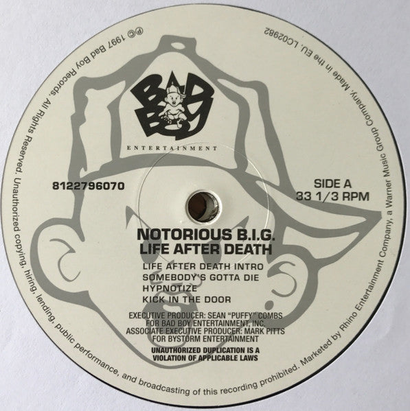 Image of Label Cover of 3xLP - NEW/NEW - THE NOTORIOUS B.I.G, Life After Death (Bad Boy Records; 8122796070, UK 2017 Reissue, Insert), , - 2056276S