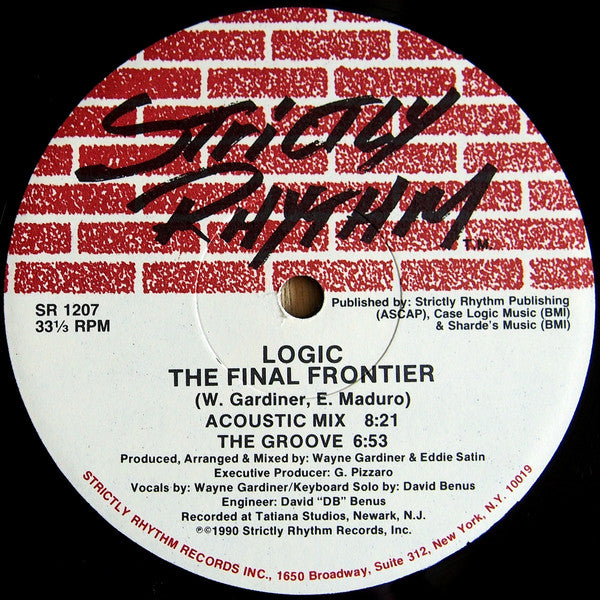 Image of Back Cover of 12" - /VG+ - LOGIC, The Warning / The Final Frontier (Strictly Rhythm; SR 1207, US 1990, Plain Sleeve), , - 1946216S