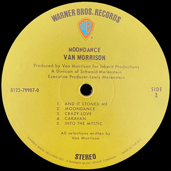 Image of Label Cover of LP - NEW/NEW - VAN MORRISON, Moondance (Warner Bros; 0081227950354, Europe 2020 Reissue, Gatefold, 180 Gram Vinyl.), , - 2056270S