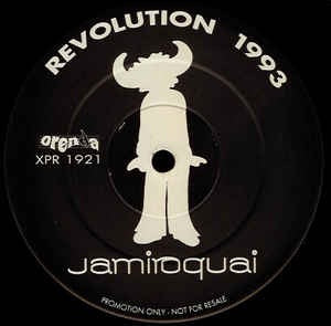 Image of Front Cover of 4715214C: 12" - JAMIROQUAI, Revolution 1993 (Sony Soho Square; XPR 1921, UK 1993, Promo, Plain Sleeve) Minor warp, plays fine. /VG