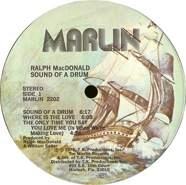 Image of Label Cover of LP - VG+/VG+ - RALPH MACDONALD, Sound Of A Drum (Marlin ; MARLIN 2202, US 1976, Picture Sleeve, Company Inner), , - 3246093S