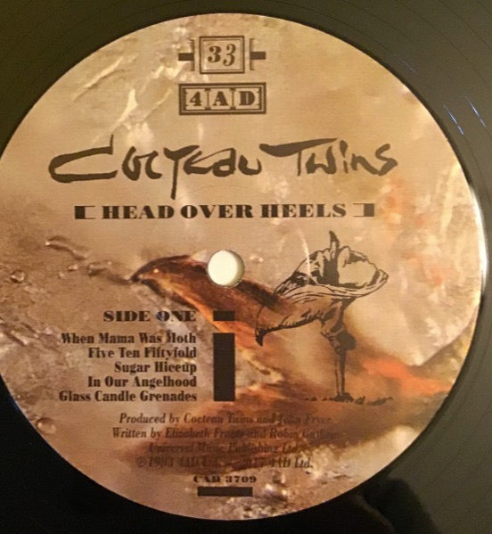 Image of Label Cover of LP - NEW/NEW - COCTEAU TWINS, Head Over Heels (4AD; CAD3709, Europe 2018 Reissue, Inner), , - 2616243C