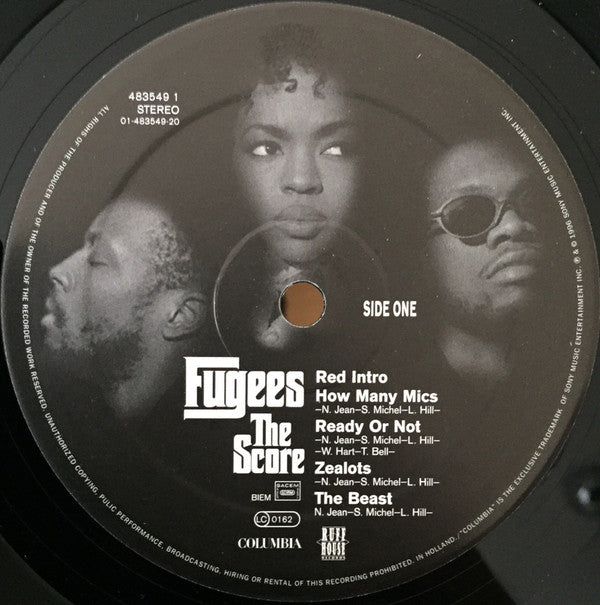 Image of Label Cover of 2xLP - /G+ - FUGEES, The Score (Columbia; COL 483549 1, Europe 1996, 2 Inners), NO COVER. Discs have a fair few marks but only hairlines, plays well with occasional light surface crackle, - 3626486E