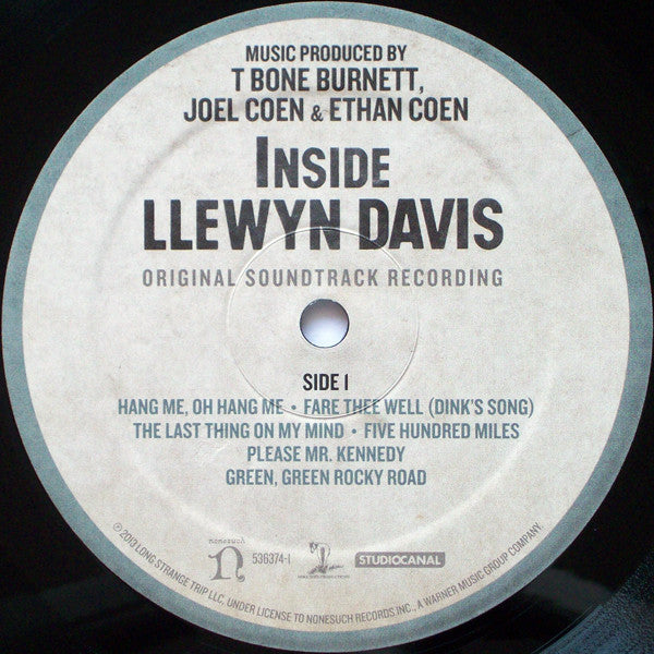 Image of Label Cover of LP - VG+/VG+ - VARIOUS, Inside Llewyn Davis (Original Soundtrack Recording) (Nonesuch; 536374-1, US 2013, Pasteback Sleeve, Insert), , - 3946025S