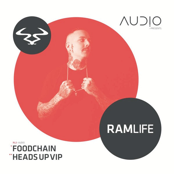 Image of Front Cover of 12" - VG+/VG - AUDIO, Foodchain / Heads Up VIP (RAM; RAMM-LP21, UK 2015, Picture Sleeve), light marks only. sticker top left front sleeve, - 1846101S
