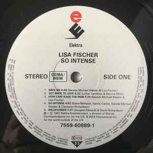 Image of Label Cover of LP - VG+/EX - LISA FISCHER, So Intense (Elektra; 7559-60889-1 , Germany 1991, Inner), Lightest wear to sleeve., - 4246277S