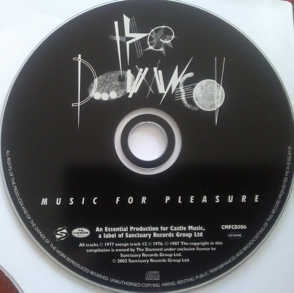 Image of Label Cover of CD - VG+/VG+ - THE DAMNED, Music For Pleasure (Castle Music; CMFCD506, UK 2002 Reissue, Jewel Case, Booklet), , - 4316662C