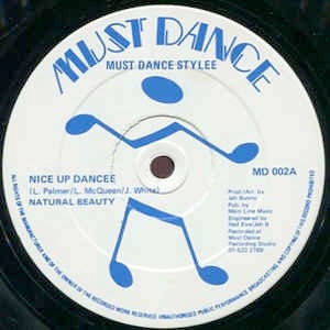 Image of Front Cover of 12" - /VG - NATURAL BEAUTY / JAH BUNNY , Nice Up Dancee / Gimme African Leggo Babylon (Must Dance; MD 002 , UK 1980s), Marks on disc., - 0646116S