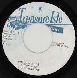 Image of Front Cover of 4815357C: 7" - ALTON ELLIS, Willow Tree / Can't Stop Now (Treasure Isle; , Jamaica 1990s Reissue) SWOL /VG+