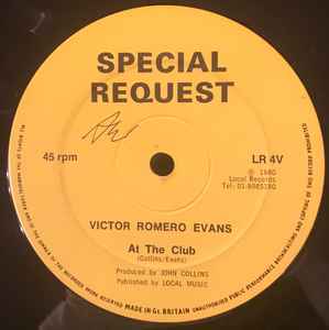 Image of Back Cover of 12" - /VG - VICTOR ROMERO EVANS / THE DETONATORS, At The Club / Lift Off (Special Request; LR 4, UK 1980), Light hairlines. SWOL. Some wear to 'Disco 45' sleeve., - 3326139E