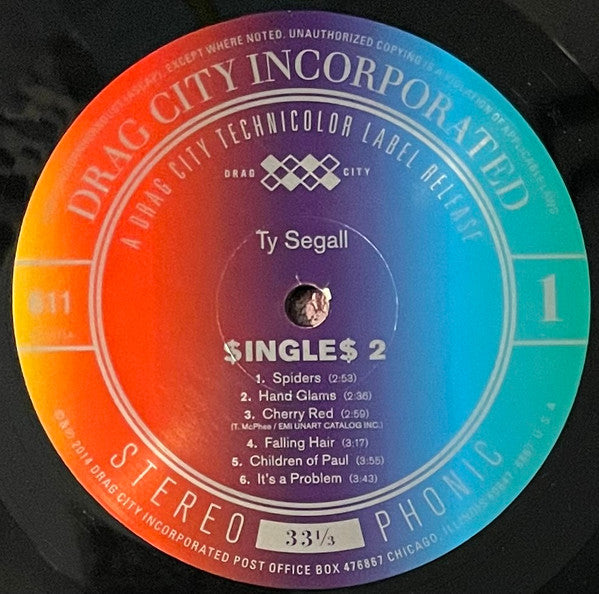 Image of Label Cover of LP - EX/VG+ - TY SEGALL, Singles 2 (Drag City; DC611, UK 2014, Inner), , - 3146077S