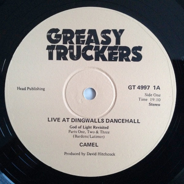 Image of Label Cover of 4615641C: 2xLP - VARIOUS - CAMEL, GONG, HENRY COW, GLOBAL TRUCKING CO, Greasy Truckers Live at Dingwalls Dance Hall (UA; GT4997, UK 1973, Gatefold, Insert, First Pressing With Shoe On Left Inside Gatefold) VG/VG
