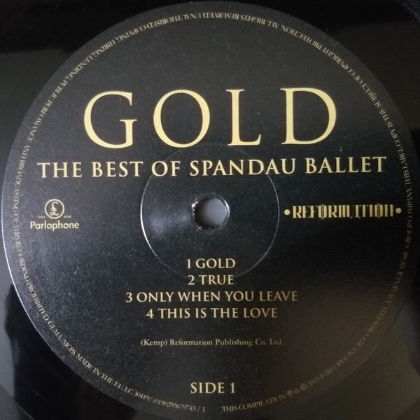 Image of Label Cover of 2xLP - EX/EX - SPANDAU BALLET, Gold - The Best Of Spandau Ballet (Parlophone; 0190295679743, Europe 2018 Reissue, Gatefold, Black Inners), Seal opened instore, still in shrinkwrap., - 0946217S